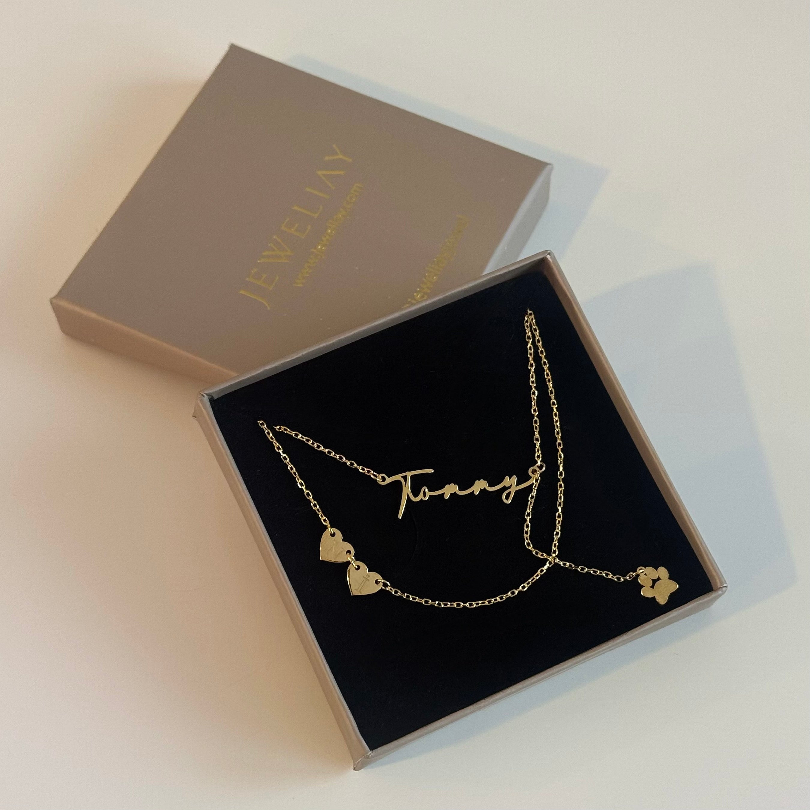 KALPLİ KÖPRÜCÜK HARF KOLYE | 925 GÜMÜŞ