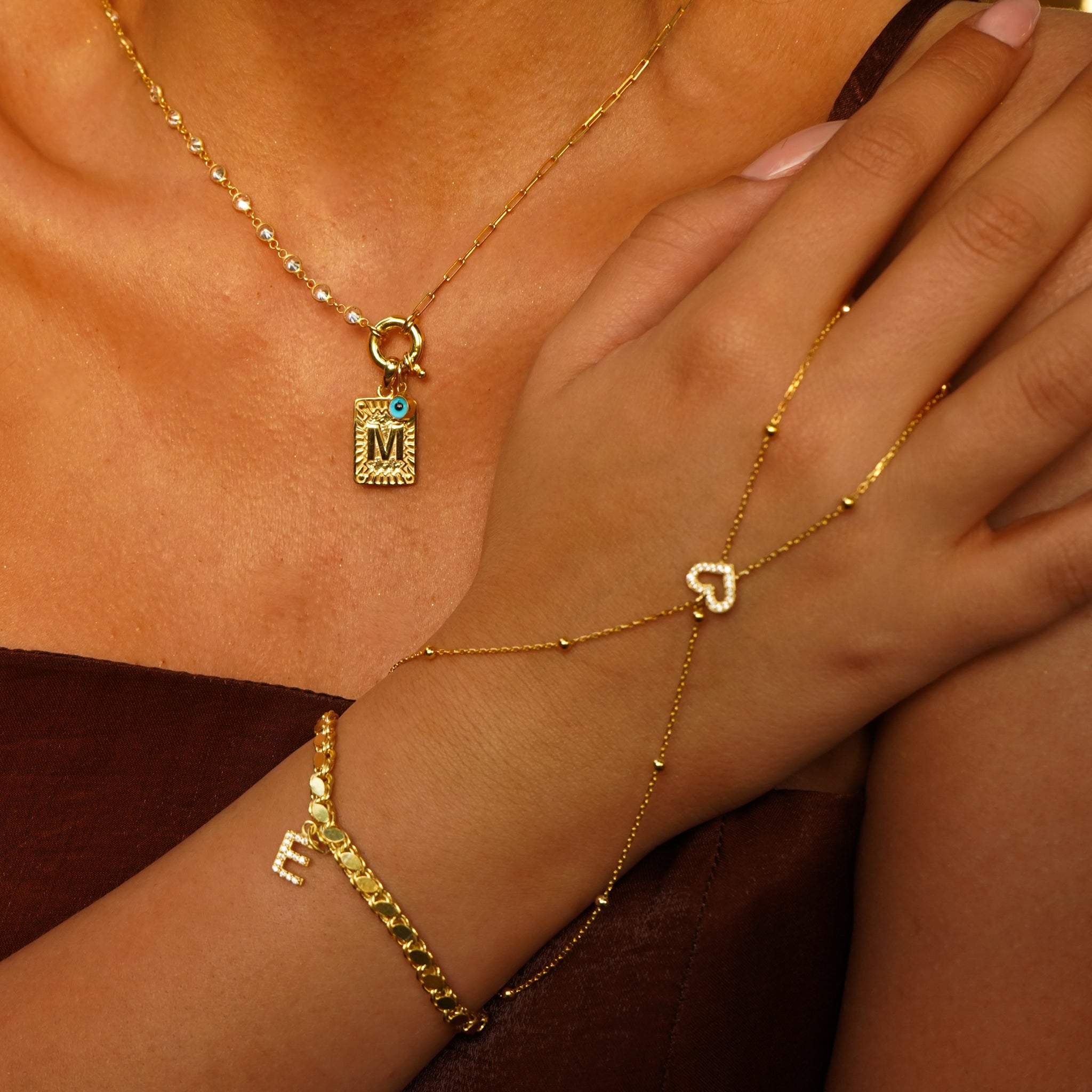 DUO VINTAGE HARF KOLYE | 925 GÜMÜŞ