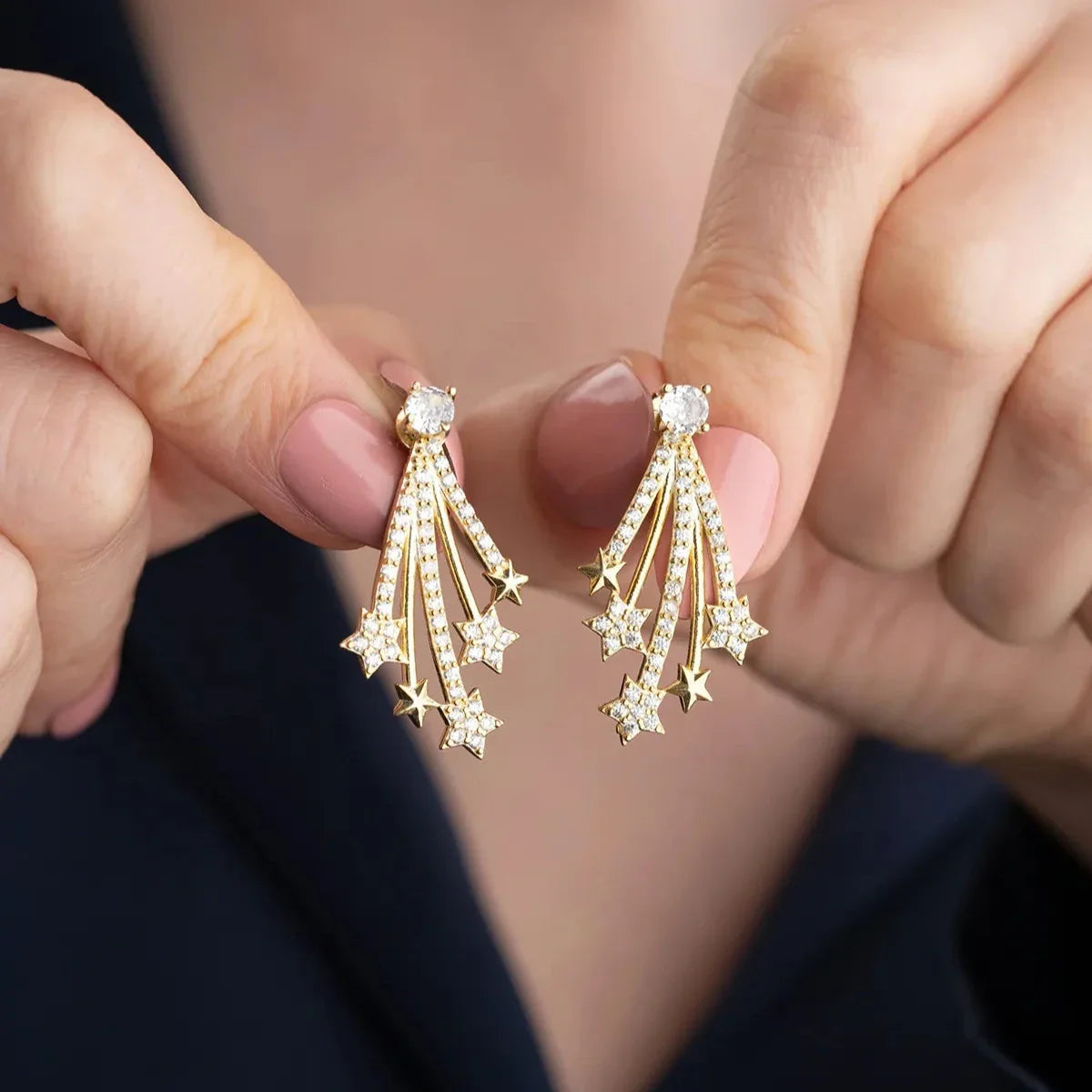 SU YOLU YILDIZ KÜPE | 925 GÜMÜŞ