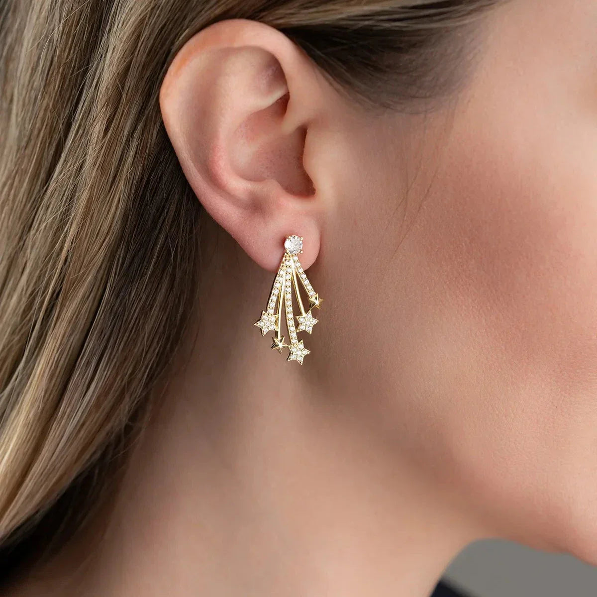 SU YOLU YILDIZ KÜPE | 925 GÜMÜŞ