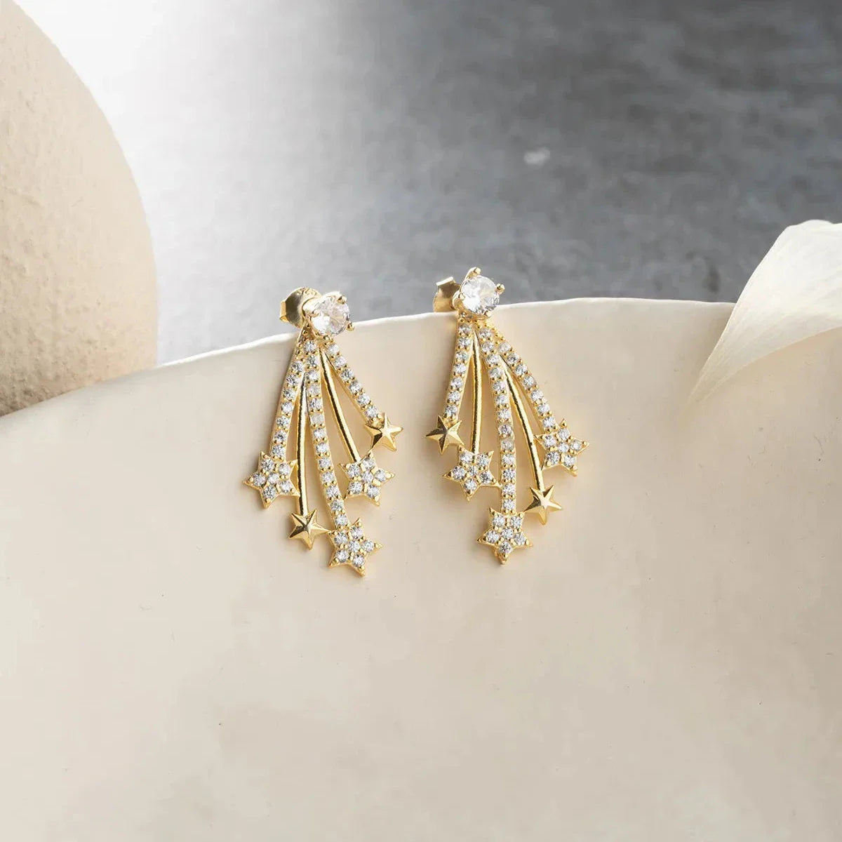 SU YOLU YILDIZ KÜPE | 925 GÜMÜŞ