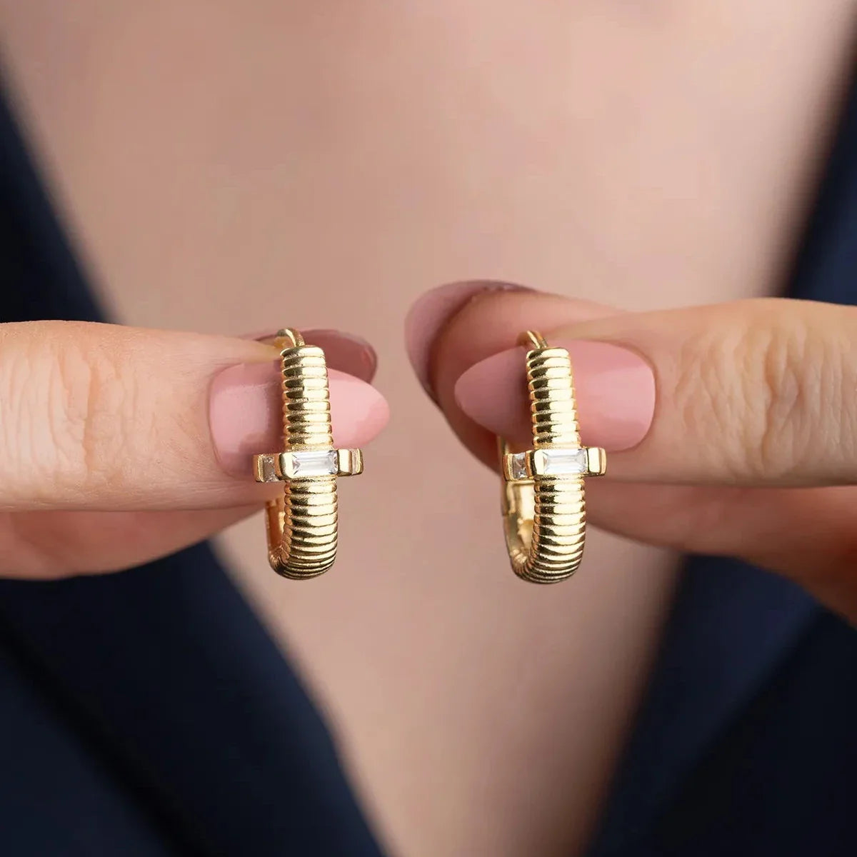 BAGET OVAL KÜPE | 925 GÜMÜŞ