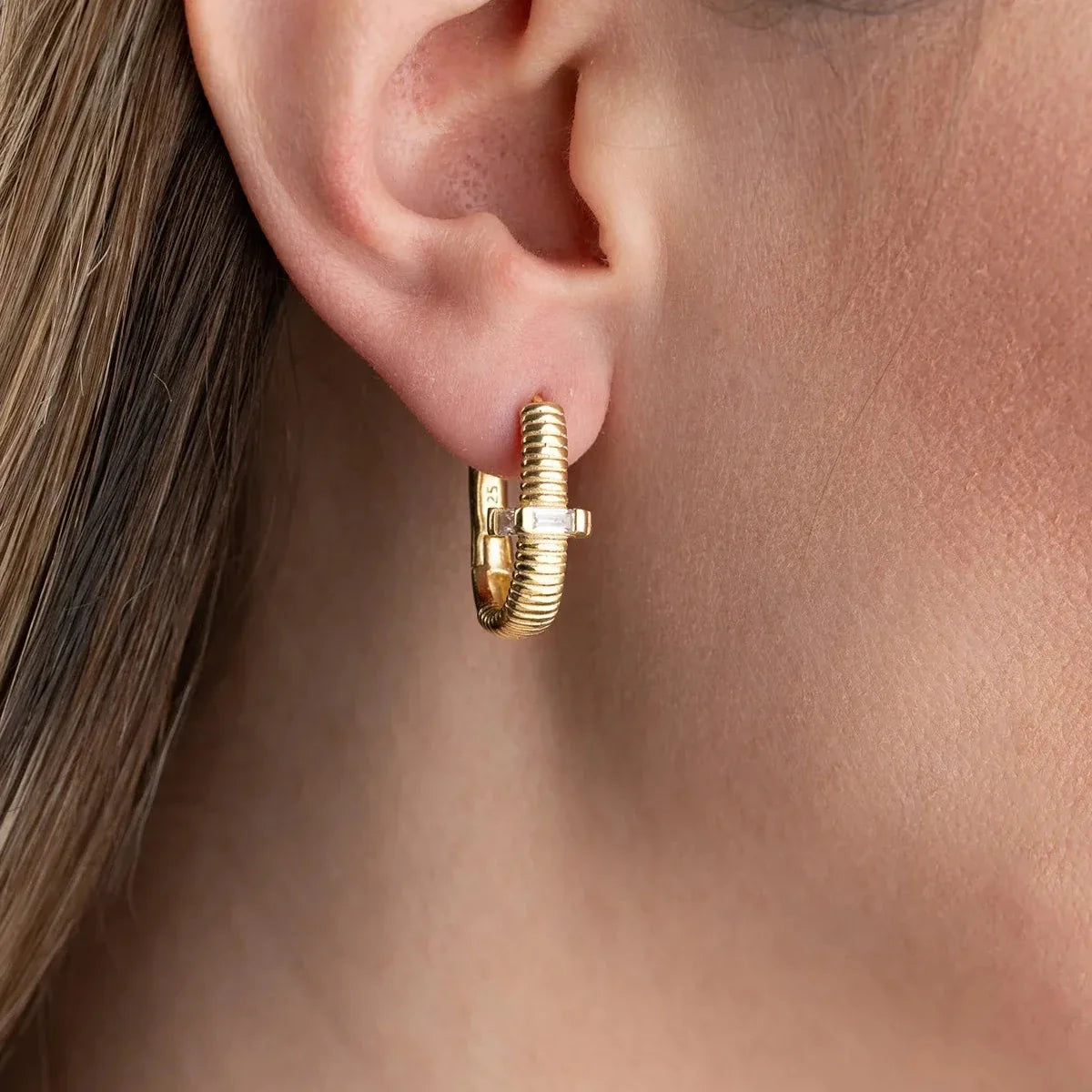 BAGET OVAL KÜPE | 925 GÜMÜŞ