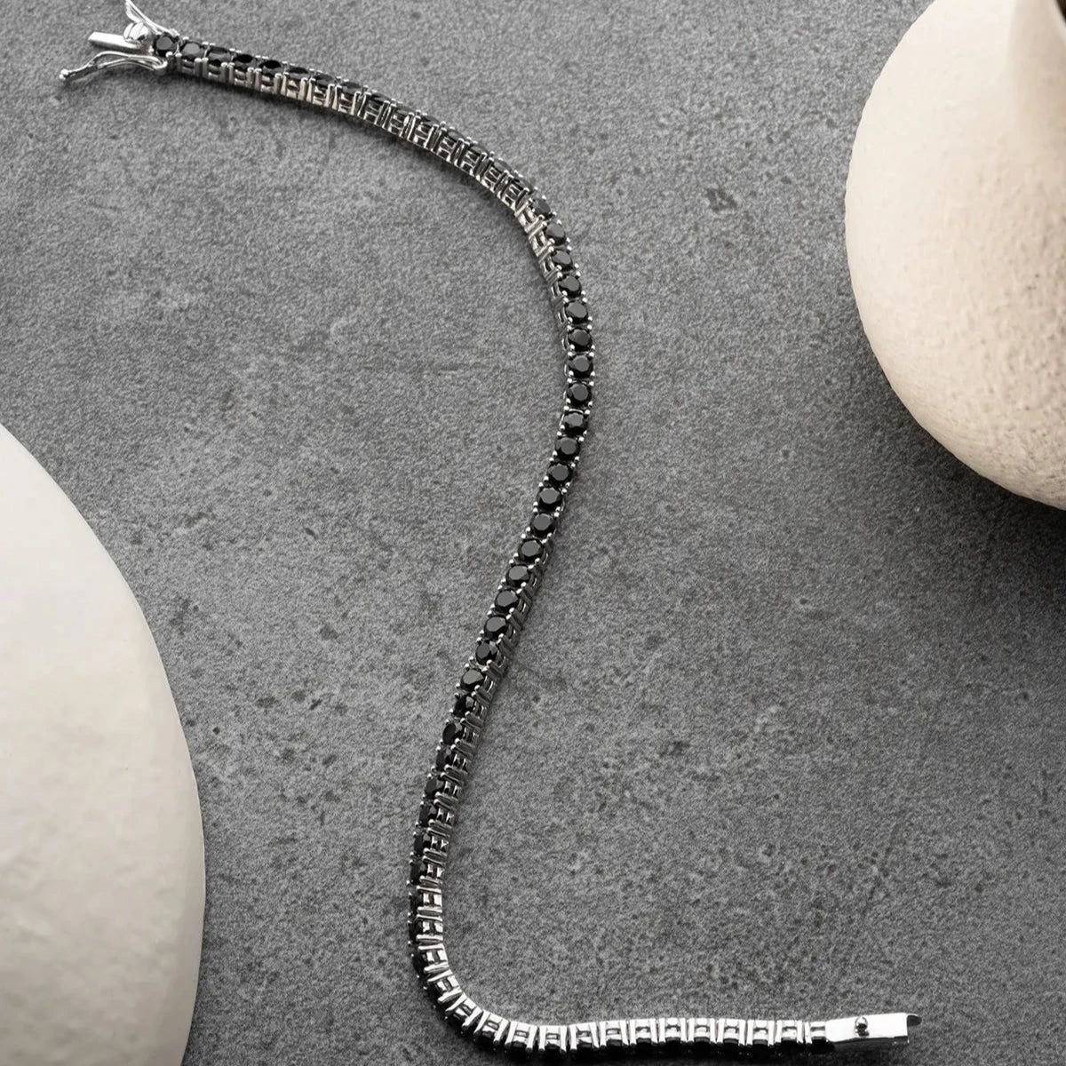 SİYAH TAŞLI SU YOLU BİLEKLİK | 925 GÜMÜŞ