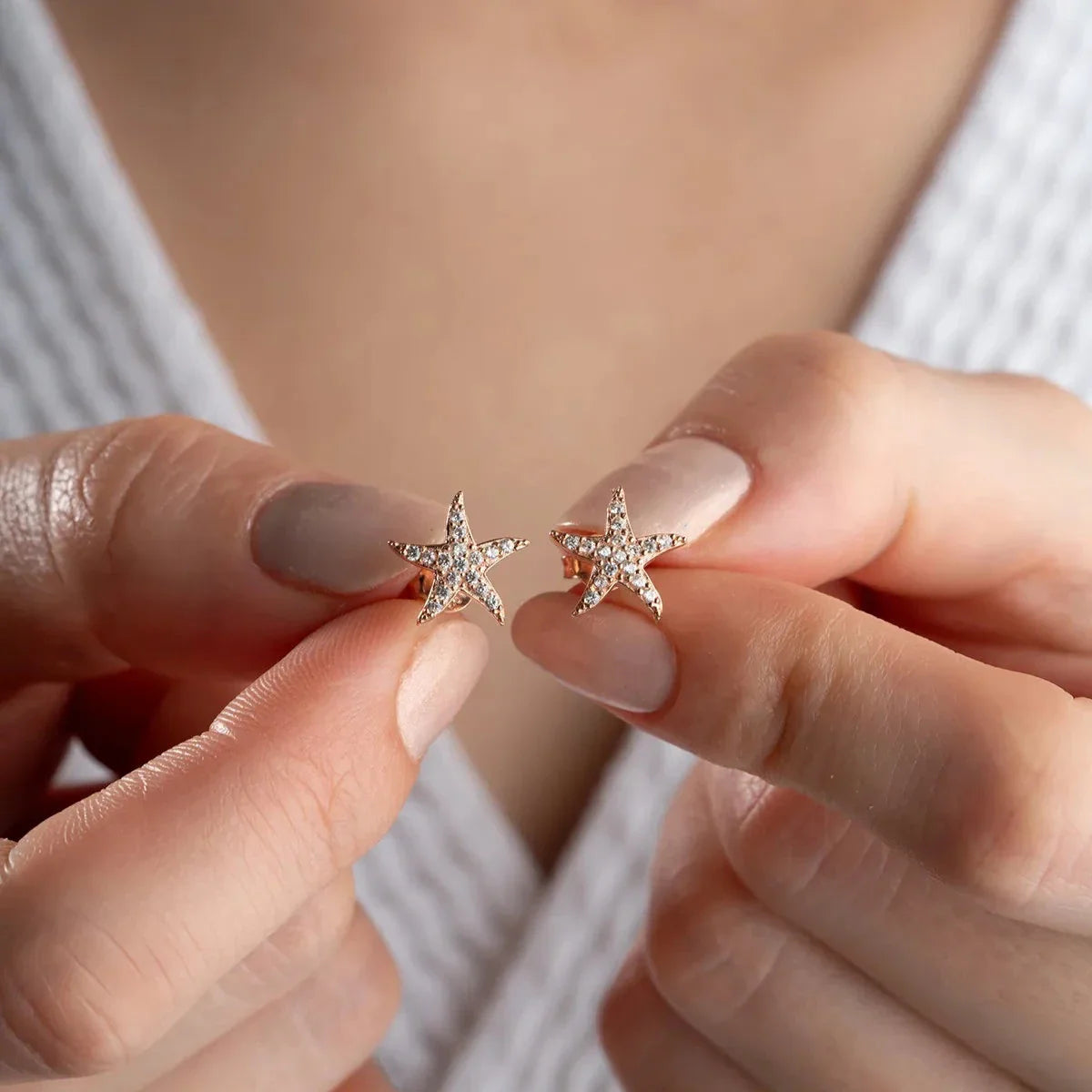 MİNİ DENİZ YILDIZI KÜPE | 925 GÜMÜŞ