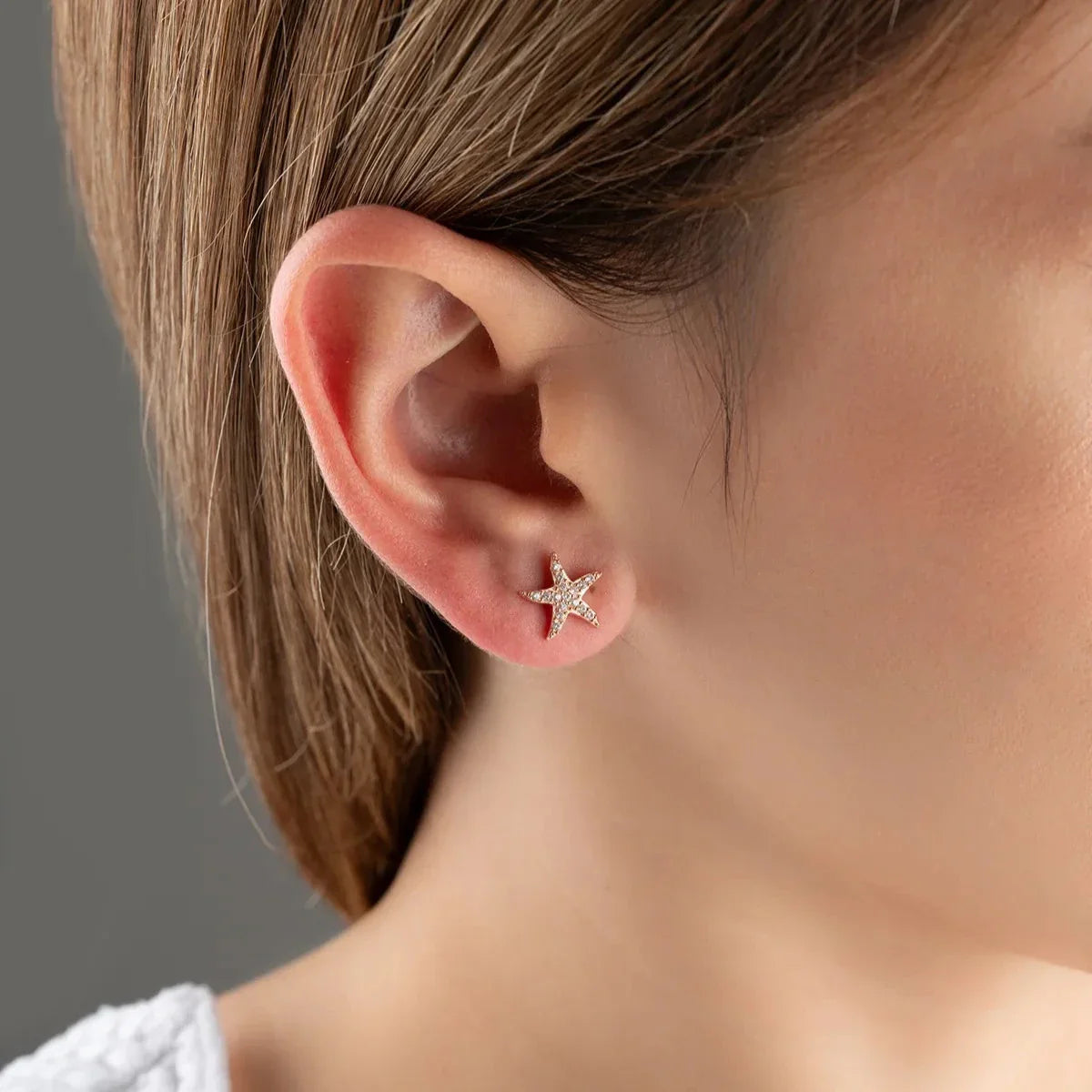 MİNİ DENİZ YILDIZI KÜPE | 925 GÜMÜŞ