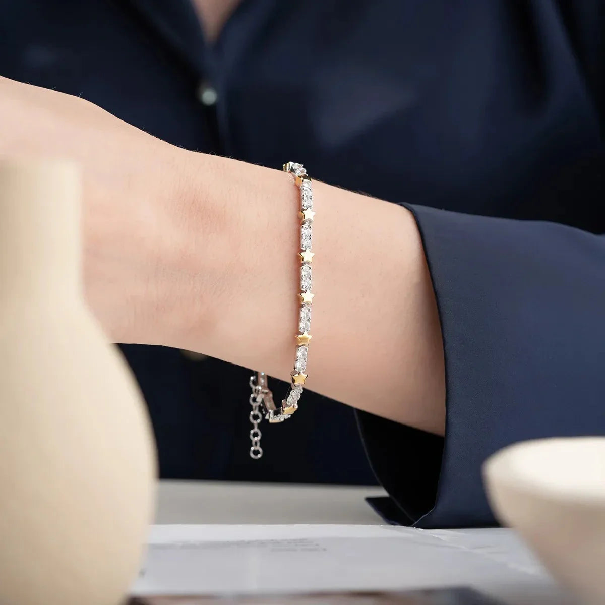 MİNİ YILDIZLI SU YOLU BİLEKLİK | 925 GÜMÜŞ