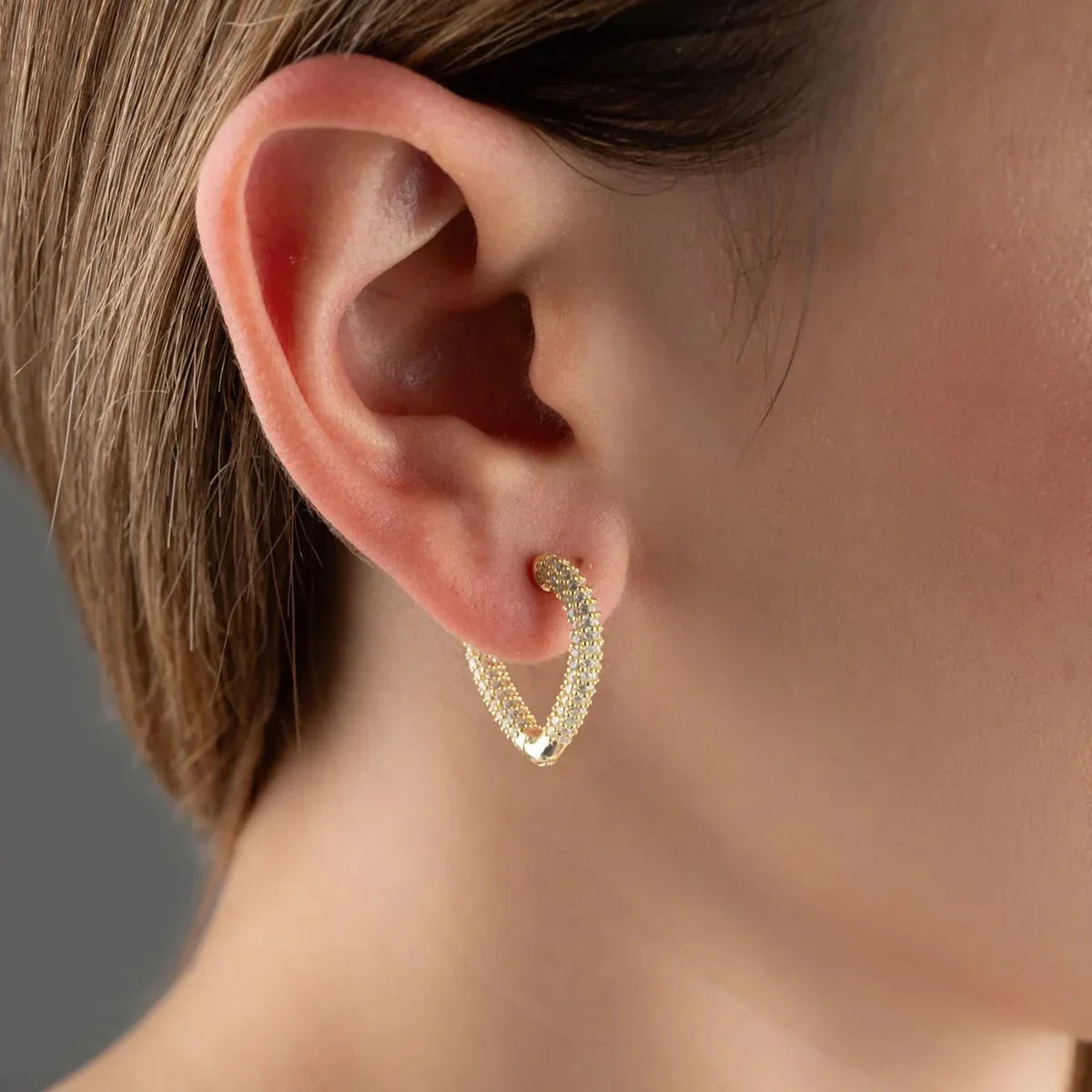 HEART ZİRKON KÜPE | 925 GÜMÜŞ