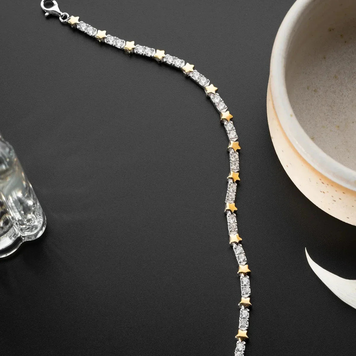 MİNİ YILDIZLI SU YOLU BİLEKLİK | 925 GÜMÜŞ