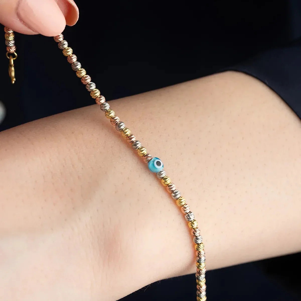 TRİCOLOR DORICA NAZAR BİLEKLİK | 925 GÜMÜŞ