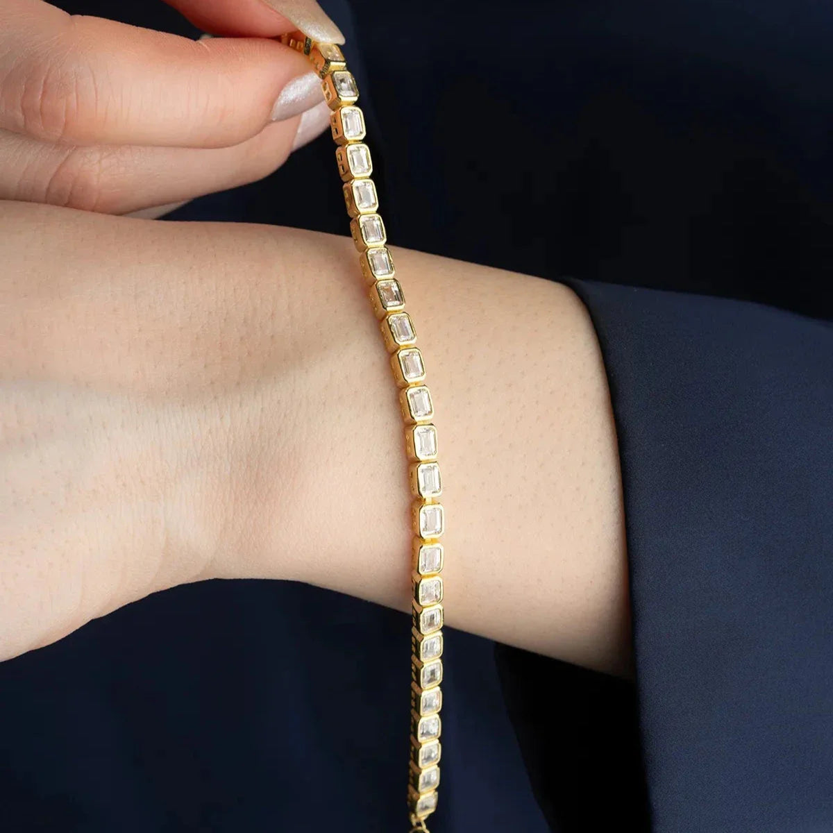 TAMTUR SIRA TAŞLI BİLEKLİK | 925 GÜMÜŞ