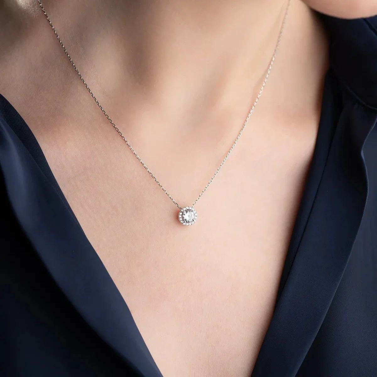 PIRLANTA MODEL TEK TAŞ KOLYE | 925 GÜMÜŞ