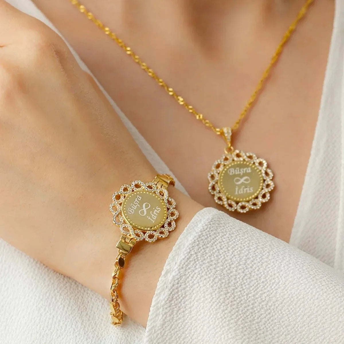PULLU ZİNCİR KOLYE BİLEKLİK SET | 925 GÜMÜŞ