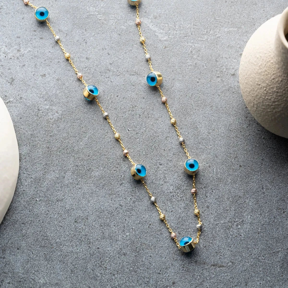 BULLET DORICA NAZAR KOLYE | 925 GÜMÜŞ