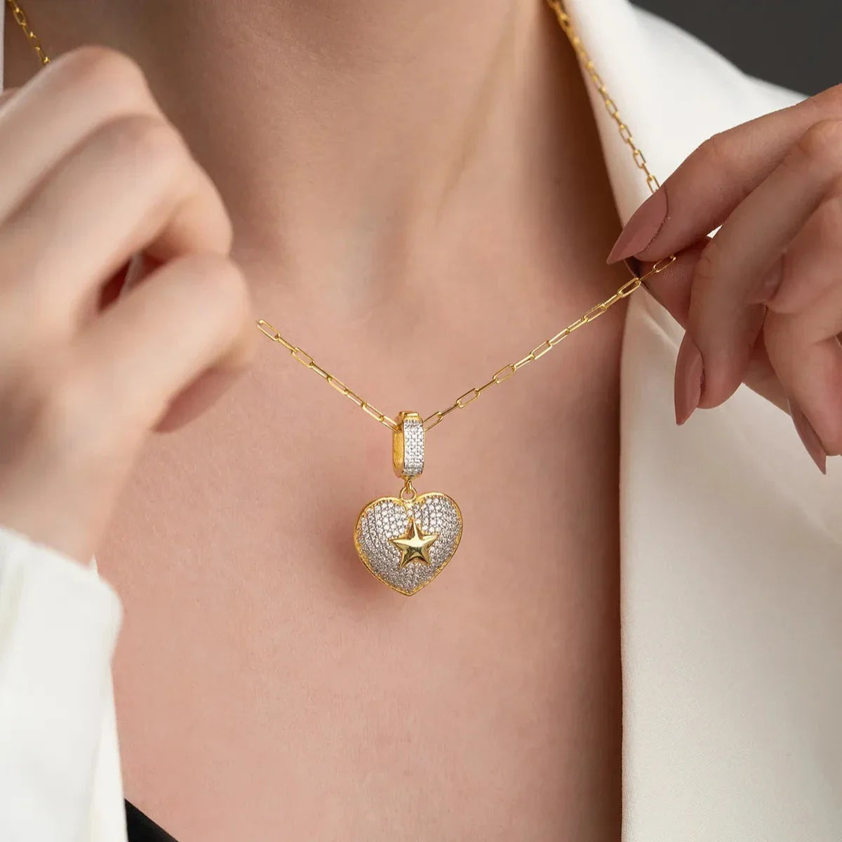 KALP X YILDIZ KOLYE | 925 GÜMÜŞ