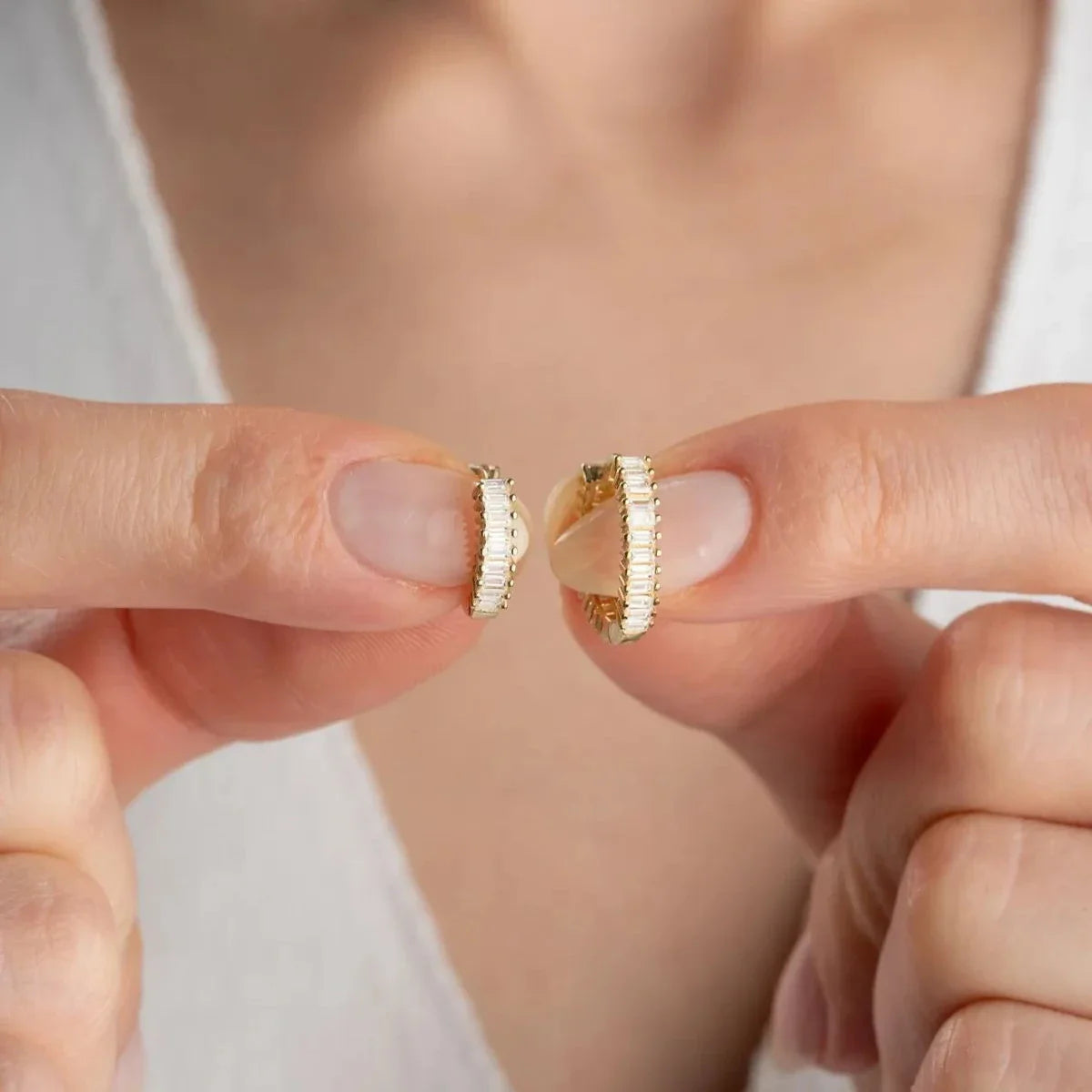 BAGET TAŞLI 2'Lİ SET KÜPE | 925 GÜMÜŞ