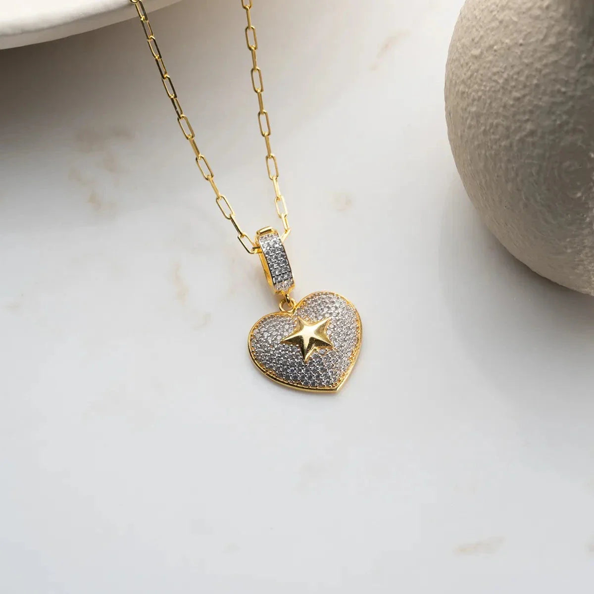 KALP X YILDIZ KOLYE | 925 GÜMÜŞ