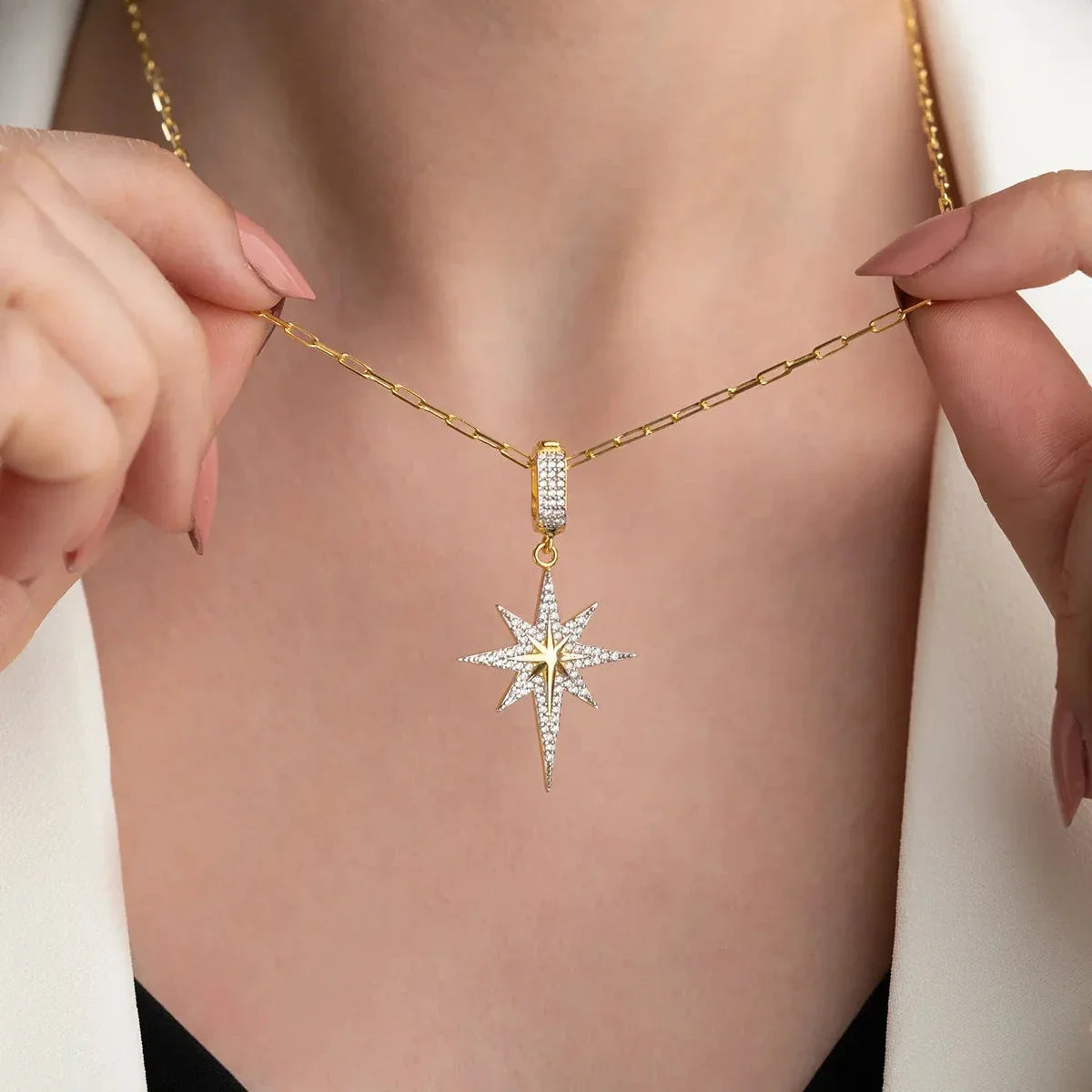 KUTUP YILDIZI KOLYE | 925 GÜMÜŞ