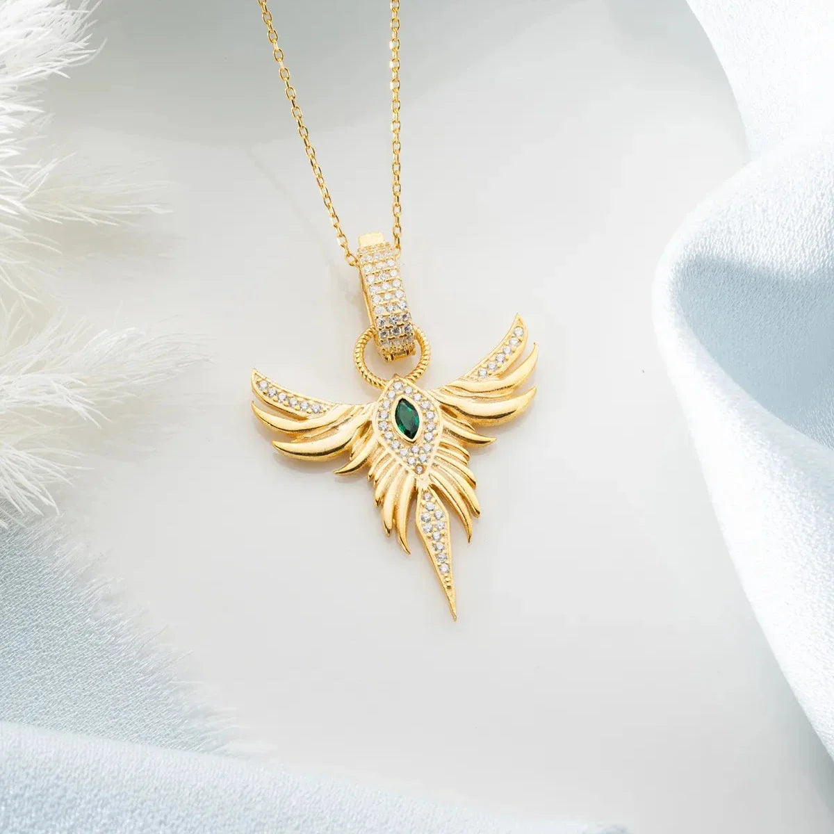 MİRAGE ZÜMRÜDÜANKA KOLYE | 925 GÜMÜŞ