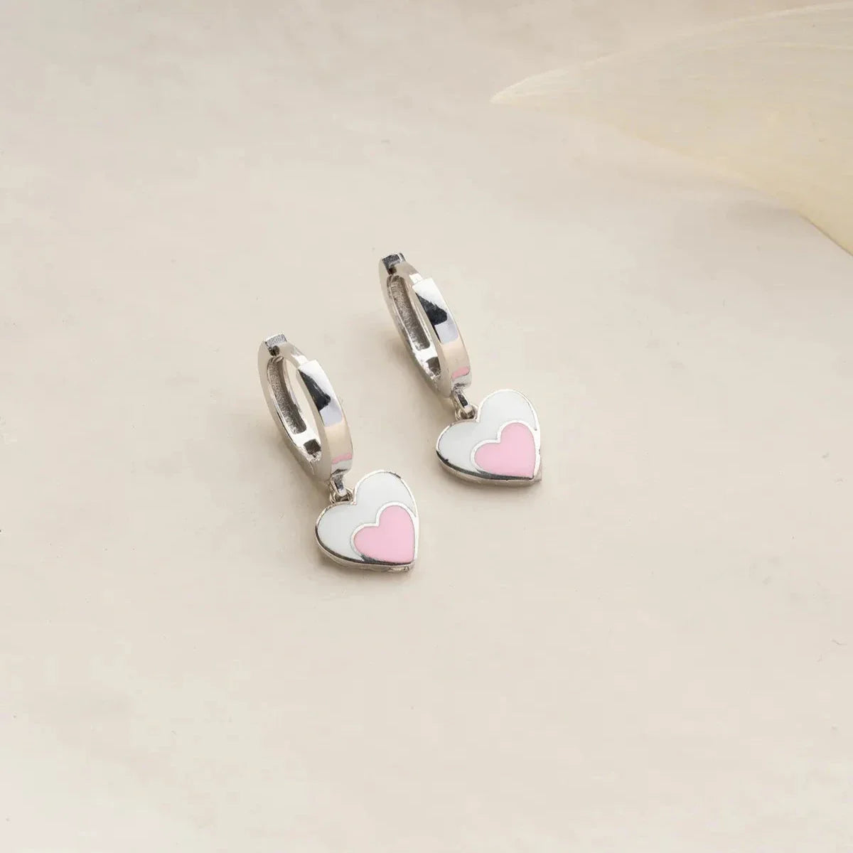 MİNELİ KALP ÇOCUK KÜPE | 925 GÜMÜŞ