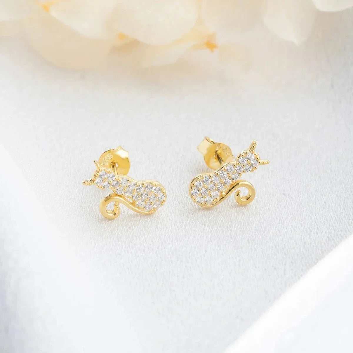 TAŞLI KEDİ KÜPE | 925 GÜMÜŞ