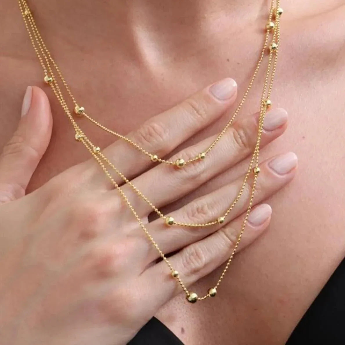 3 SIRA DORICA TOPLU KOLYE | 925 GÜMÜŞ