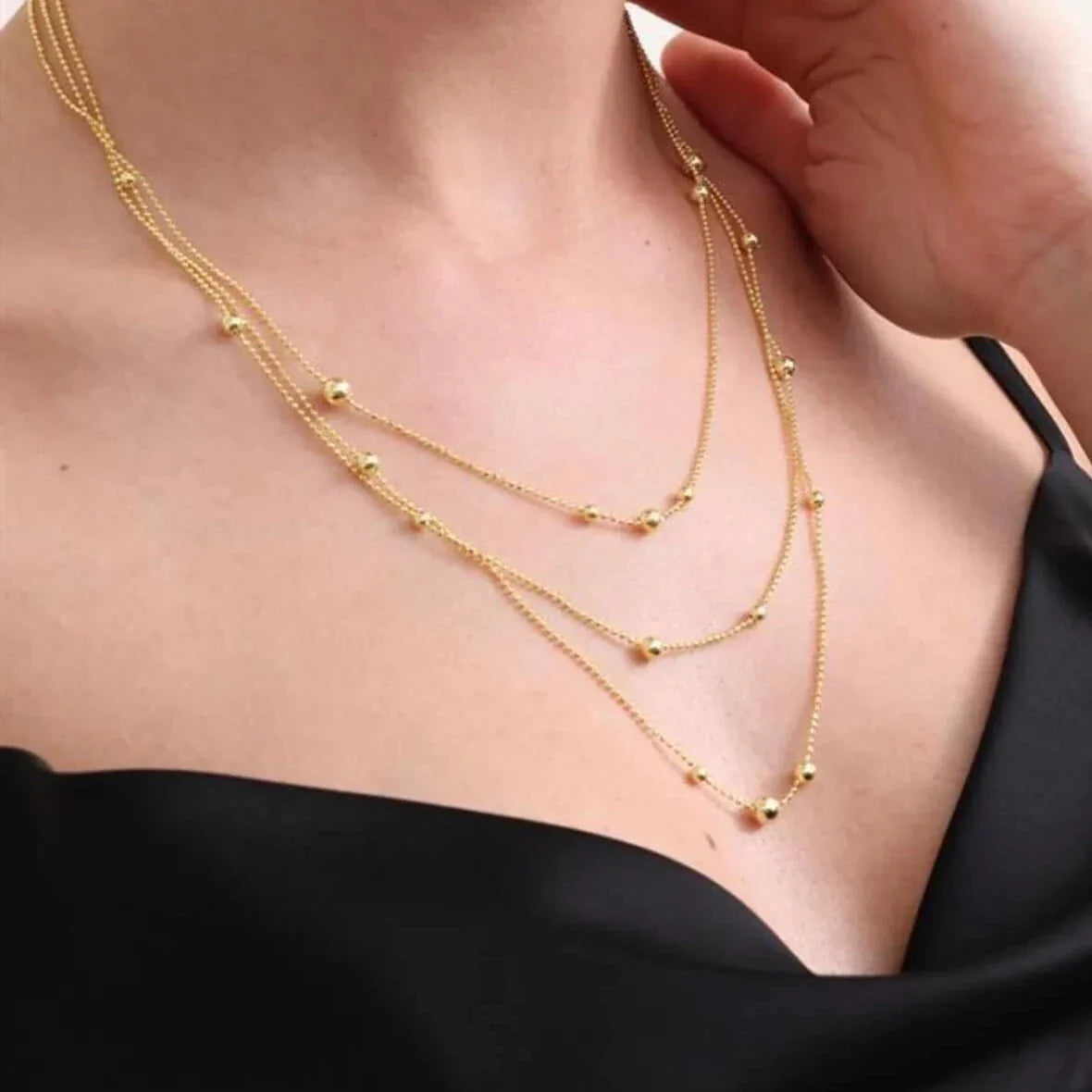 3 SIRA DORICA TOPLU KOLYE | 925 GÜMÜŞ