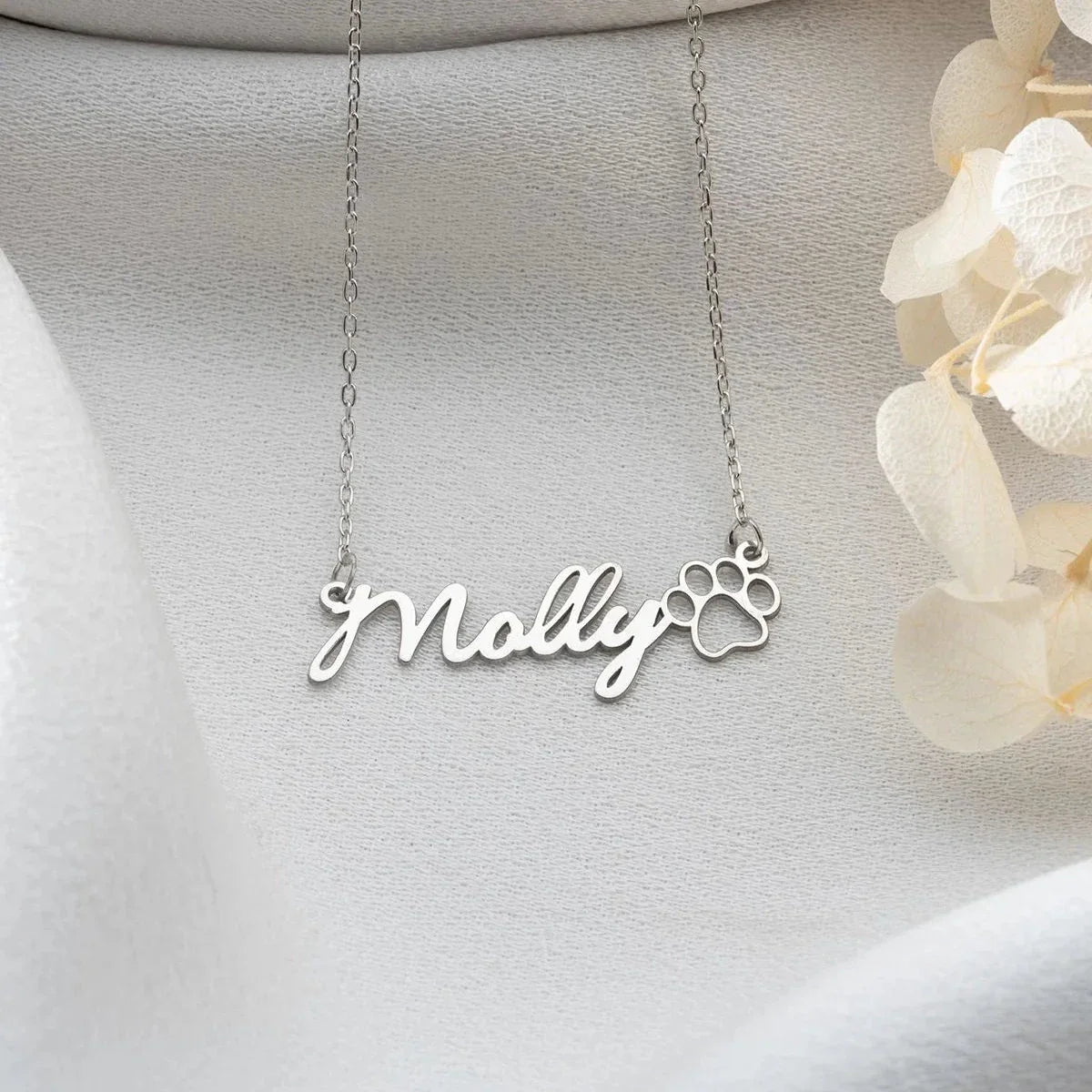 YATAY İSİMLİ PATİ KOLYE | 925 GÜMÜŞ