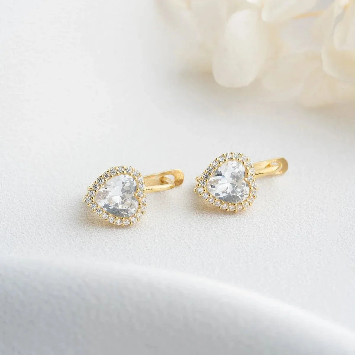 ZİRKON TAŞLI KALP KÜPE | 925 GÜMÜŞ