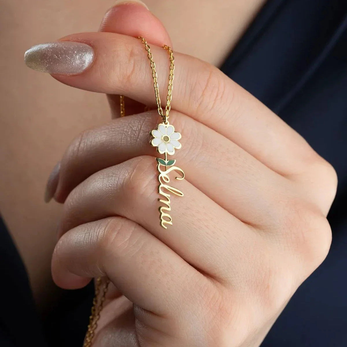 MİNELİ PAPATYA KOLYE | 925 GÜMÜŞ