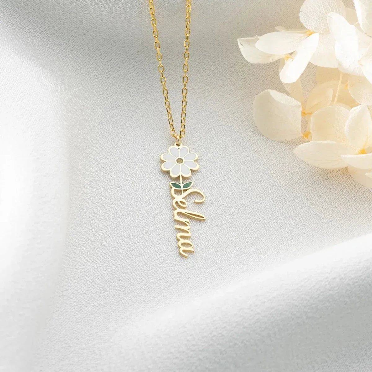 MİNELİ PAPATYA KOLYE | 925 GÜMÜŞ