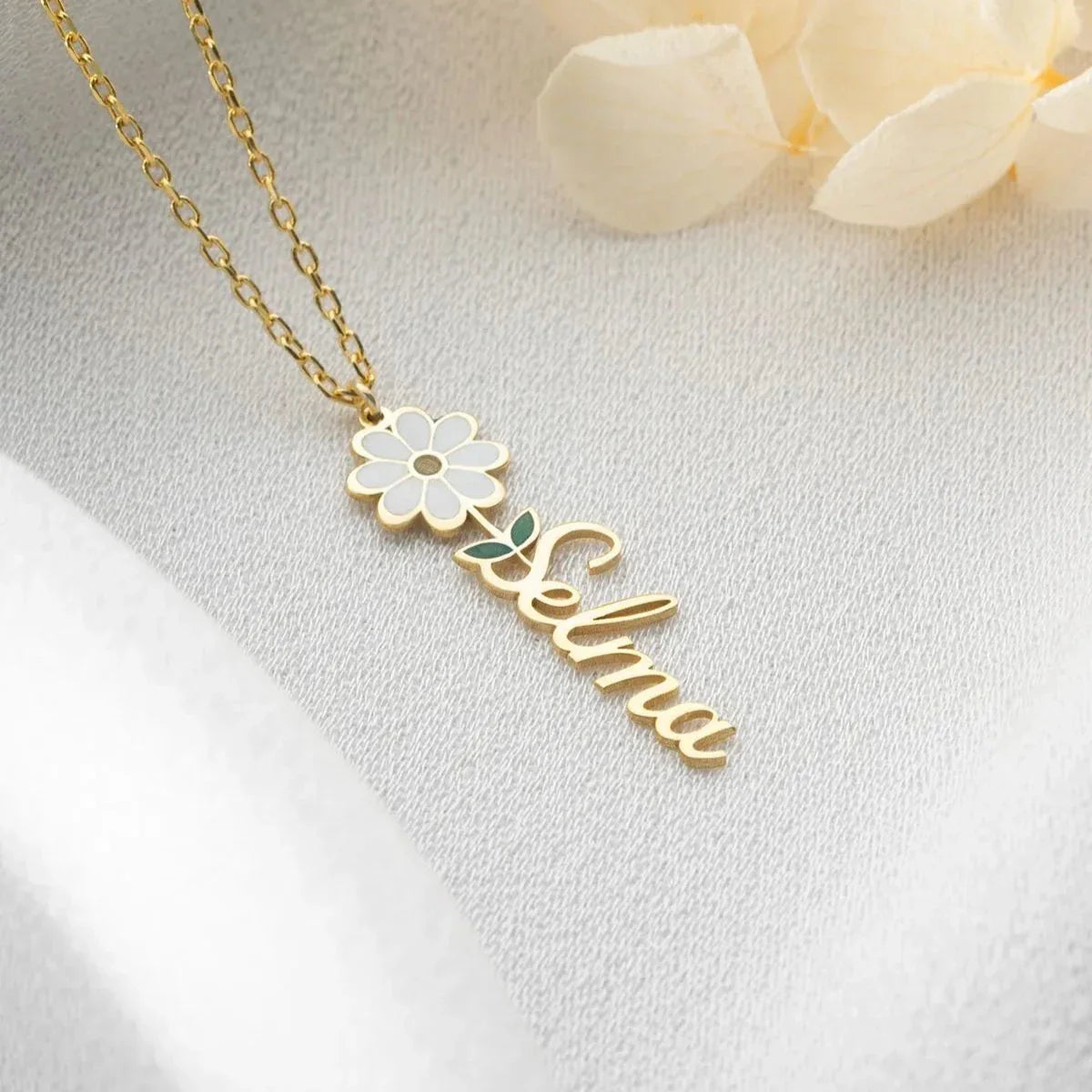 MİNELİ PAPATYA KOLYE | 925 GÜMÜŞ