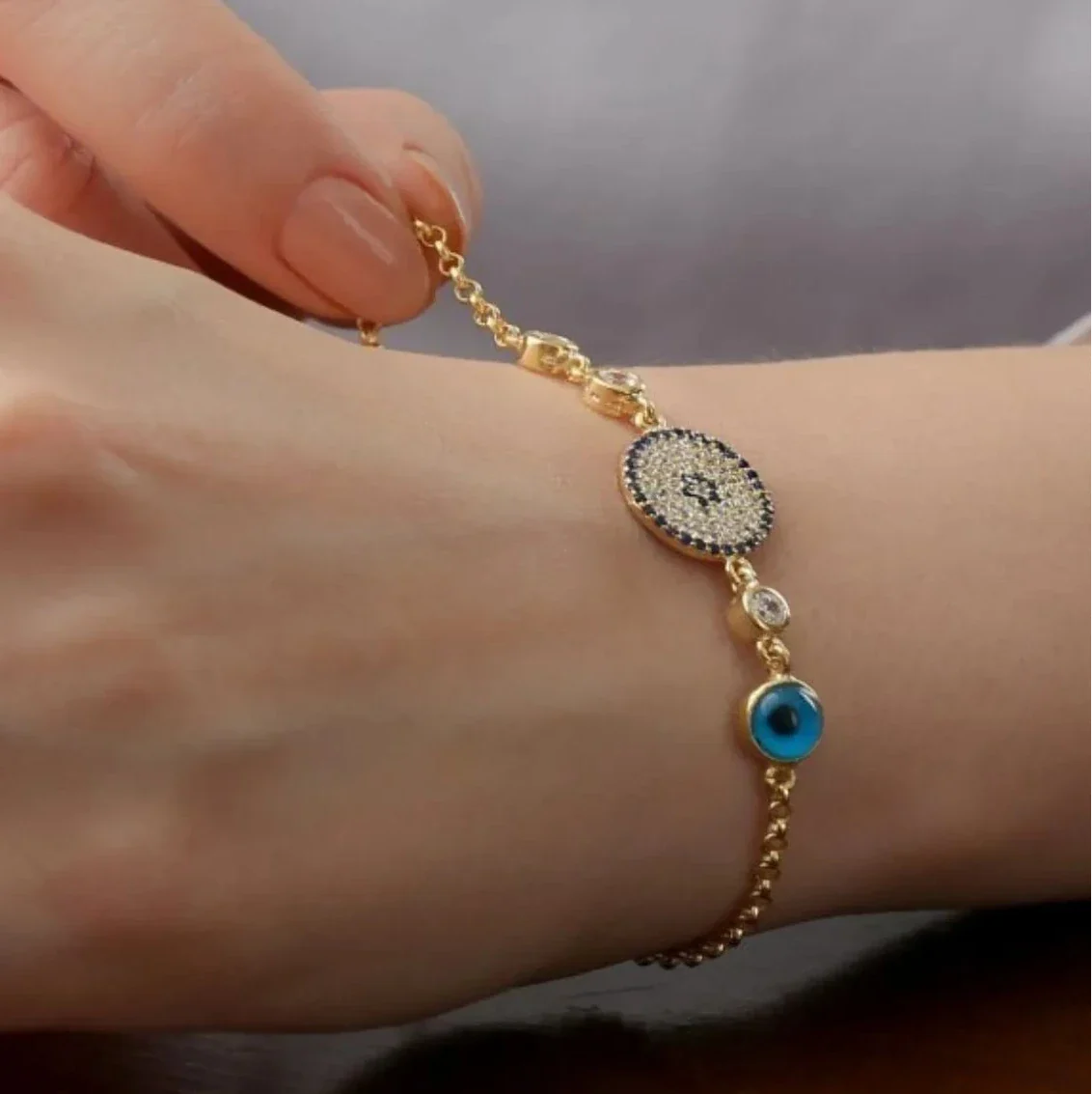 ÇİFT NAZARLI BİLEKLİK | 925 GÜMÜŞ