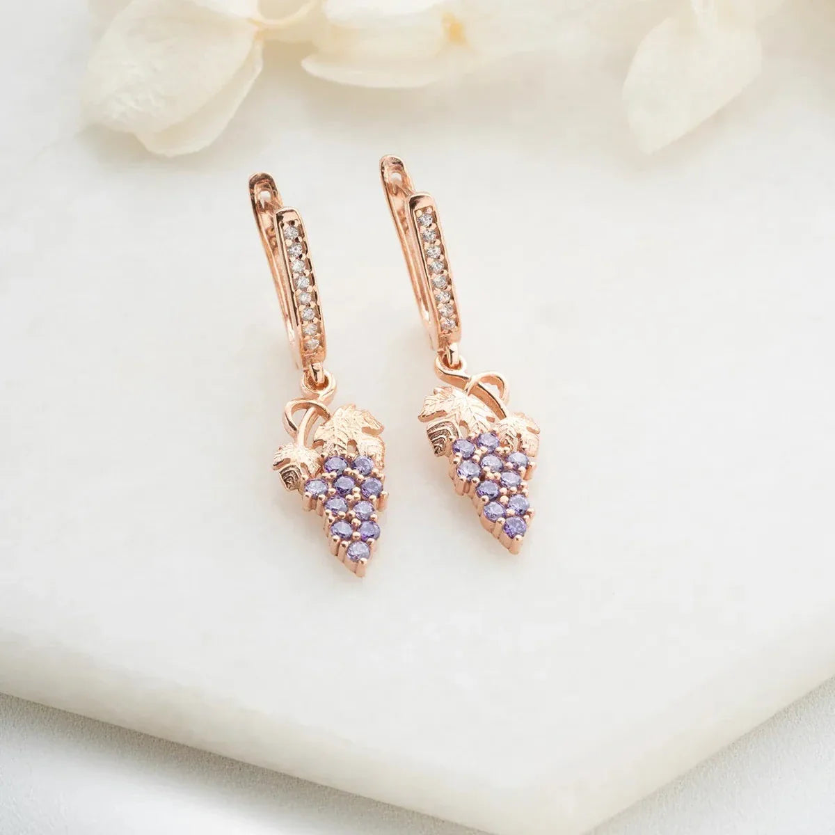 SALLANTILI ÜZÜM KÜPE | 925 GÜMÜŞ