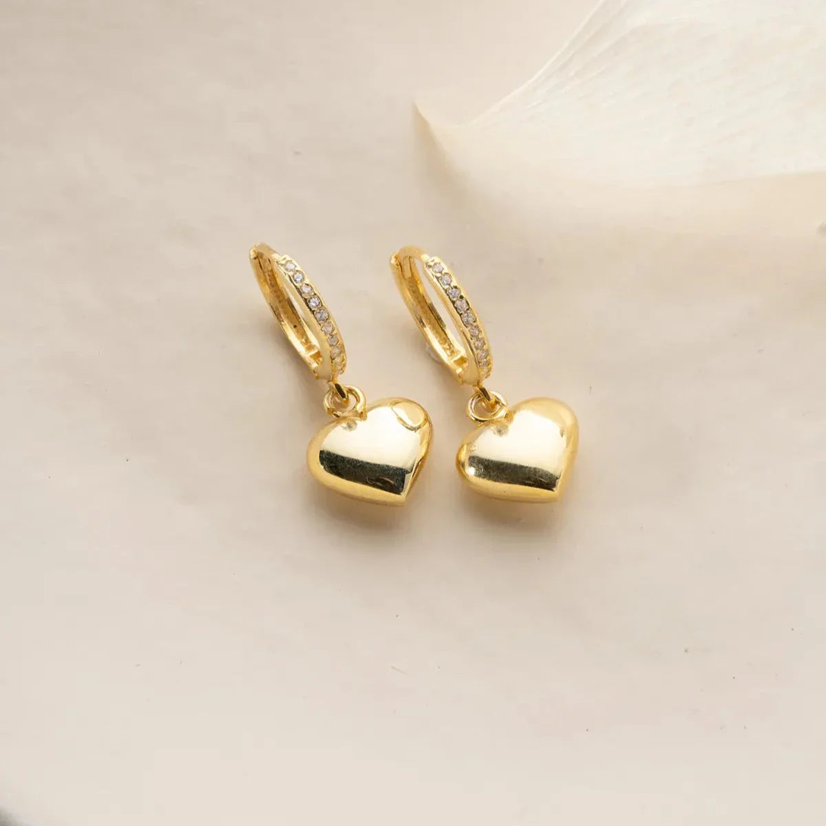 BOMBELİ KALP KÜPE | 925 GÜMÜŞ