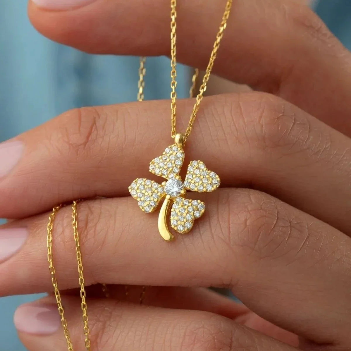 TEK TAŞLI YONCA KOLYE | 925 GÜMÜŞ