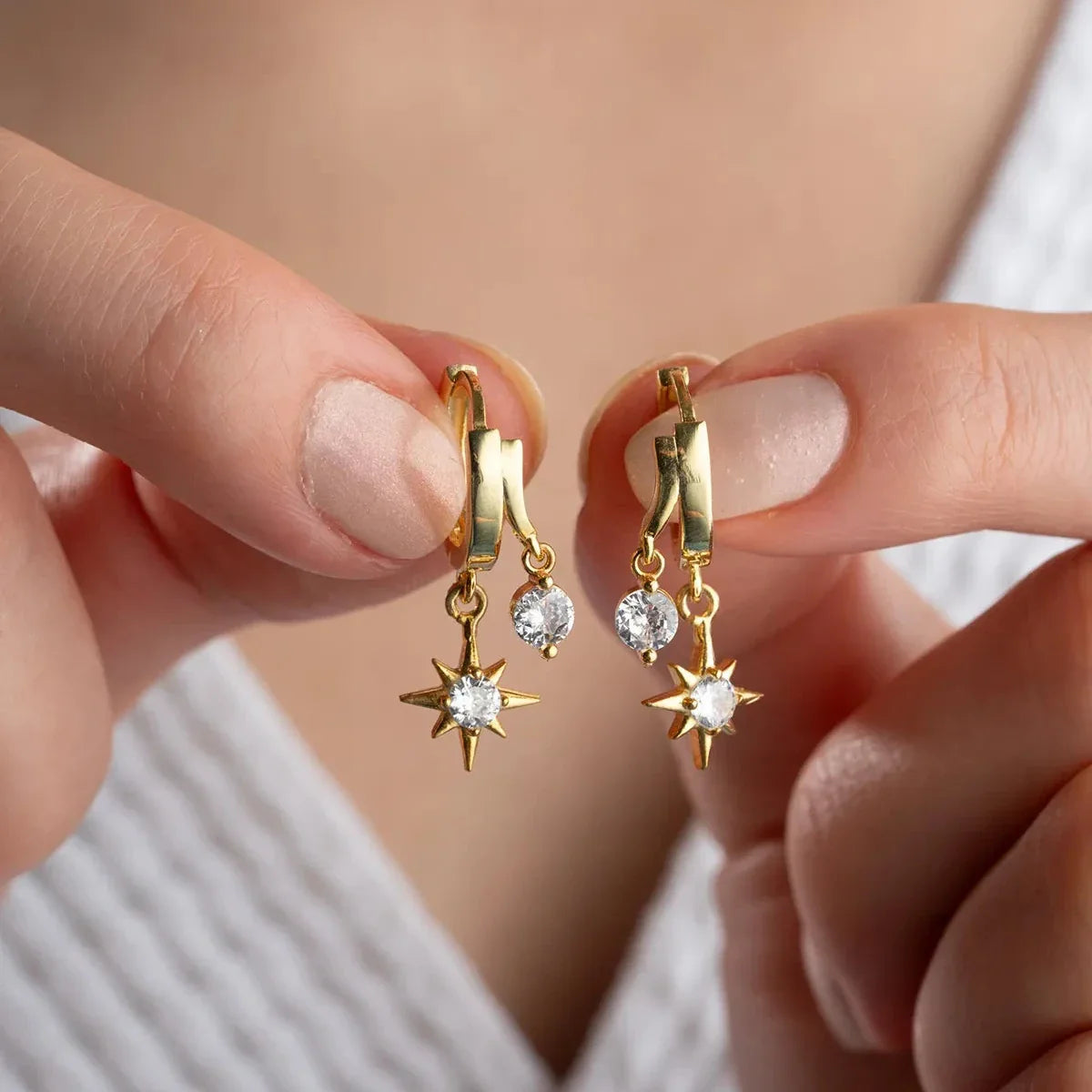 KUTUP YILDIZI KÜPE | 925 GÜMÜŞ