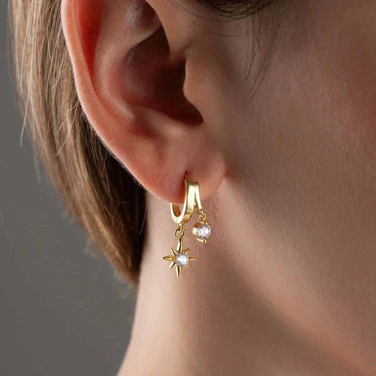 KUTUP YILDIZI KÜPE | 925 GÜMÜŞ