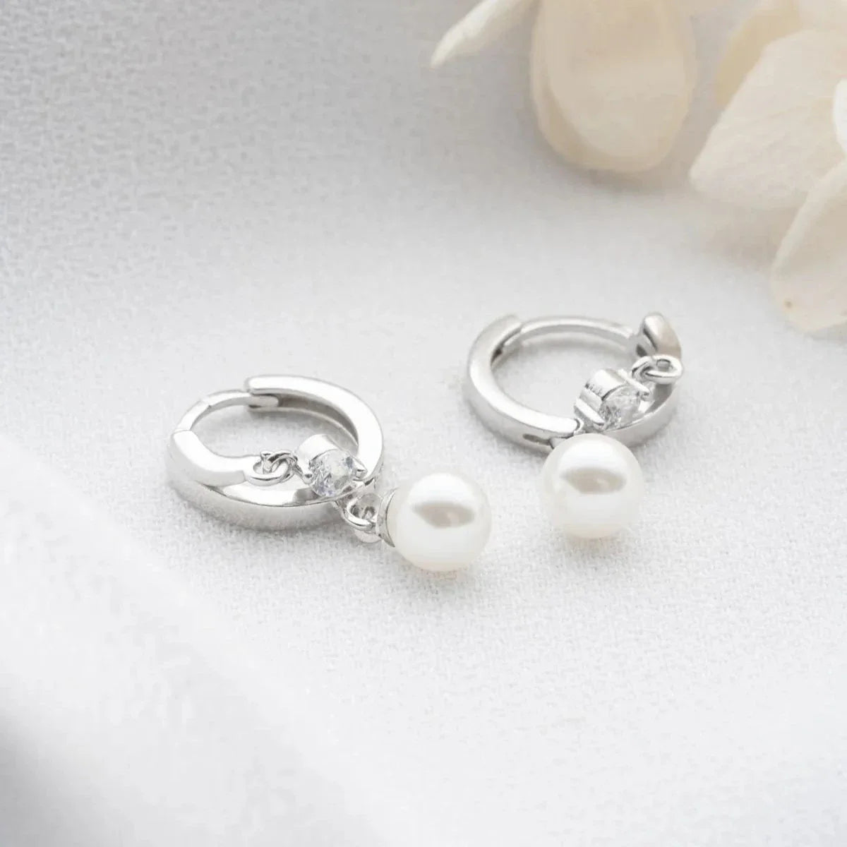 İNCİ TAŞ KÜPE | 925 GÜMÜŞ