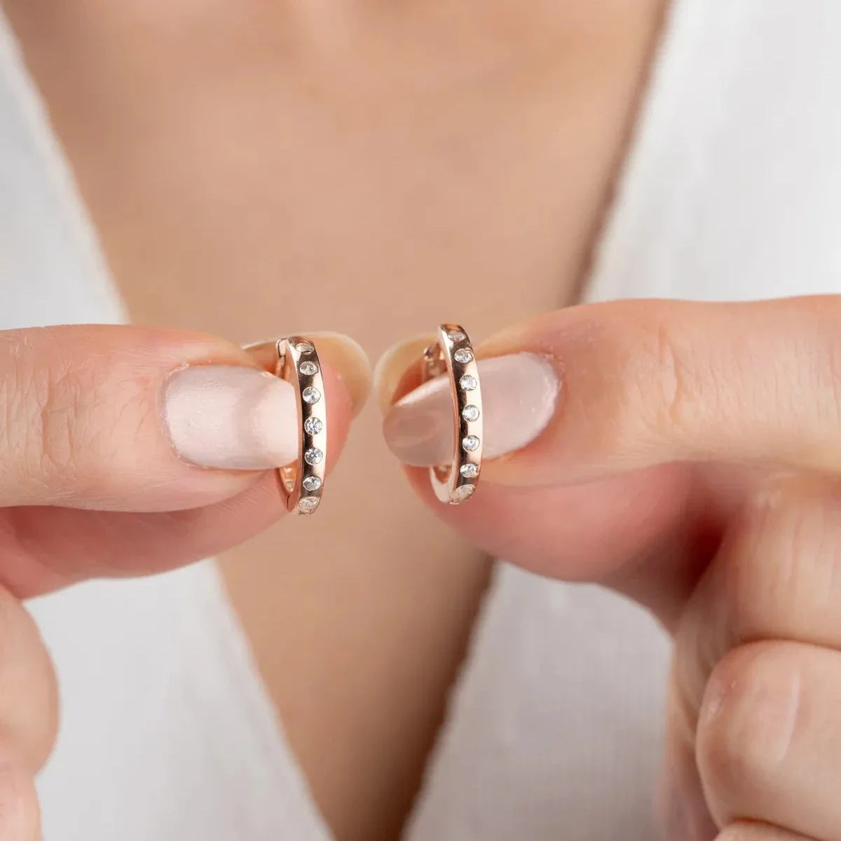 MİNİ HALKA TAŞ KÜPE | 925 GÜMÜŞ