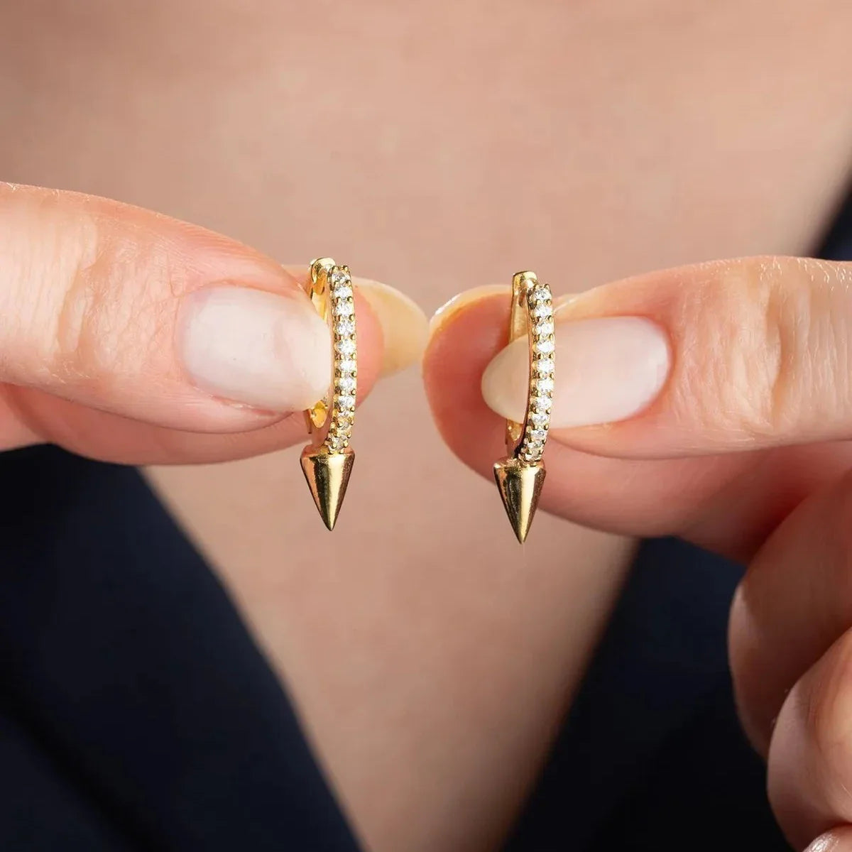 HALKA KURŞUN KÜPE | 925 GÜMÜŞ