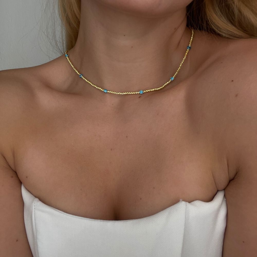 DORICA NAZAR KOLYE | 925 GÜMÜŞ