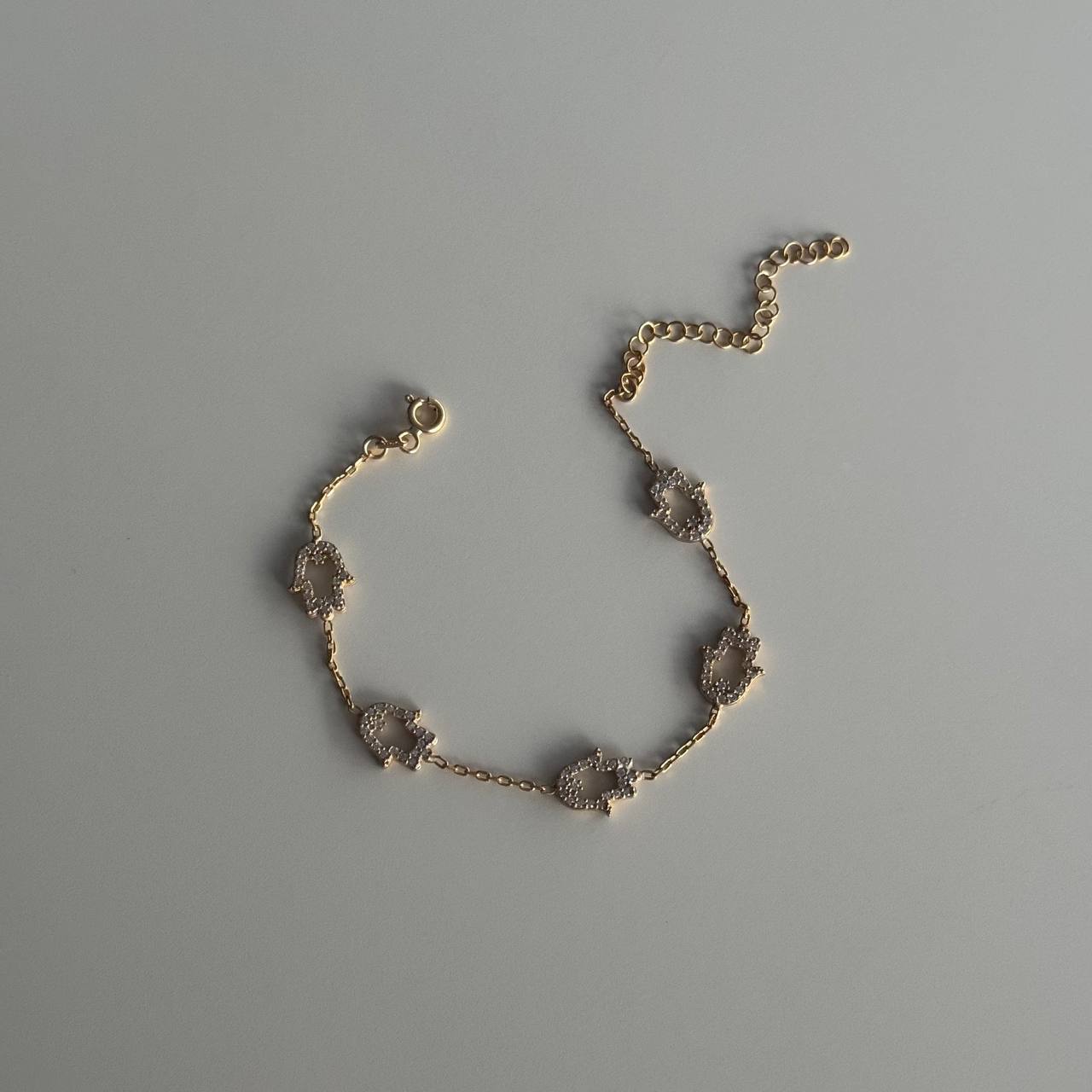 TAŞLI HAMSA BİLEKLİK | 925 GÜMÜŞ