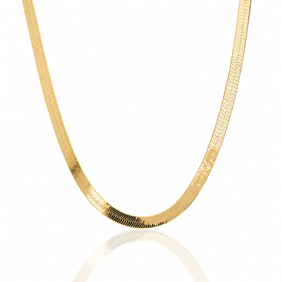 4 mm İtalyan Balıksırtı Zincir Erkek Kolye | 925 Ayar Gümüş – Jeweliay Jewelry – 2 – Gold beyaz fon #RENK_gold