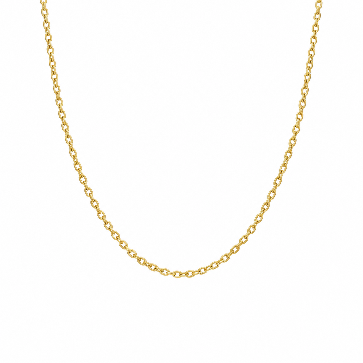 40 Mikron Forse Zincir Kolye | 925 Ayar Gümüş — Gold — beyaz fon #RENK_gold