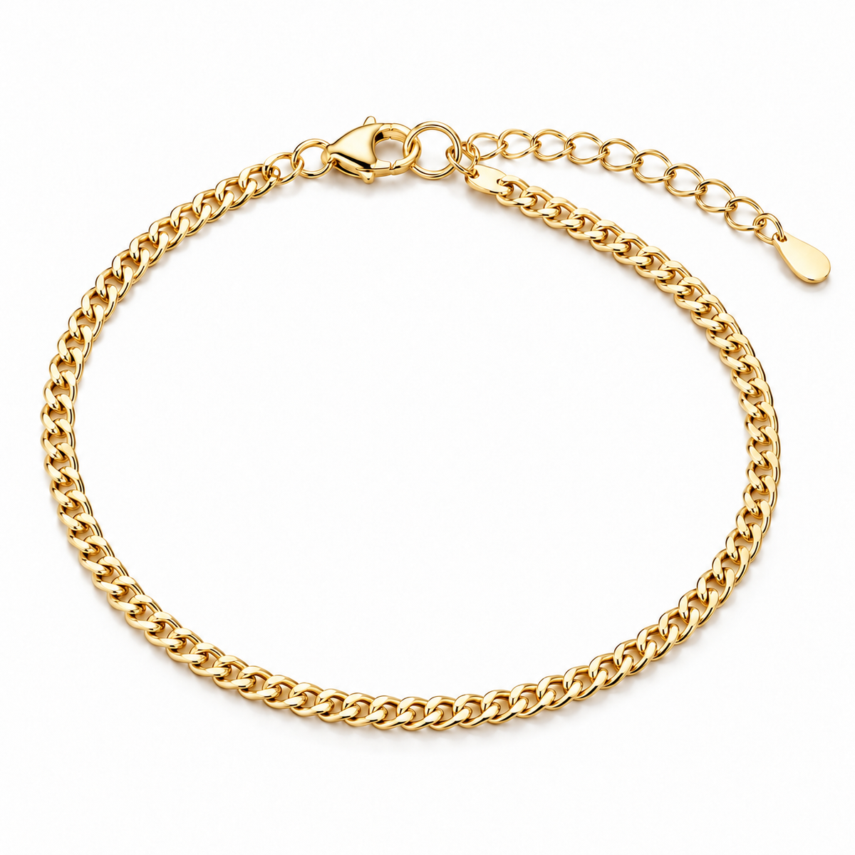 5 mm Gurmet Zincir Erkek Bileklik | 925 Ayar Gümüş – Jeweliay Jewelry – 2 – Gold beyaz fon #RENK_gold