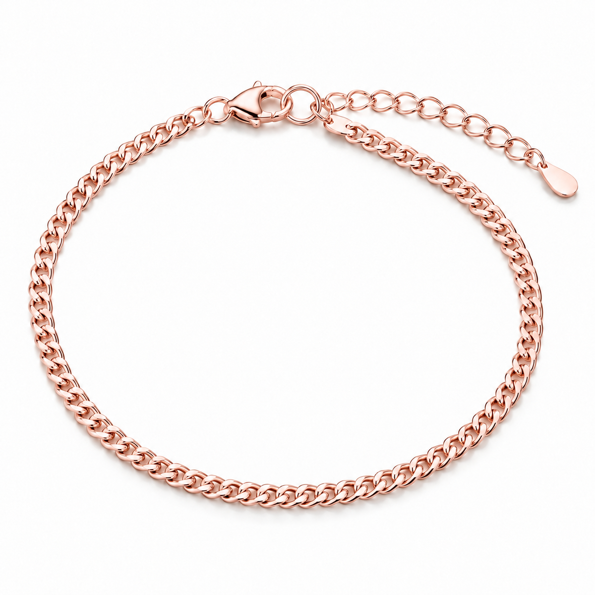 5 mm Gurmet Zincir Erkek Bileklik | 925 Ayar Gümüş – Jeweliay Jewelry – 4 – Rose beyaz fon #RENK_rose