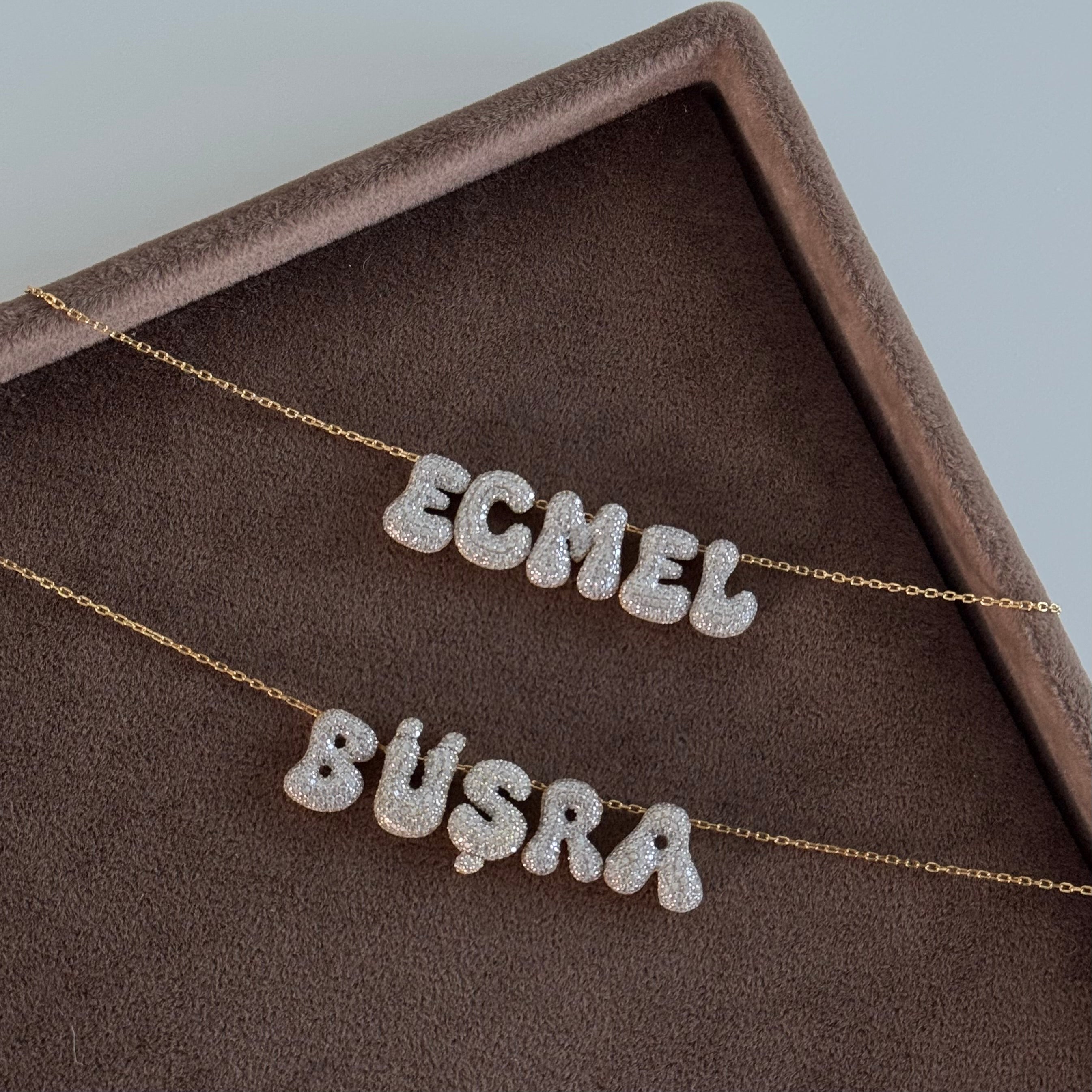 BUBBLE İSİM KOLYE| 925 GÜMÜŞ