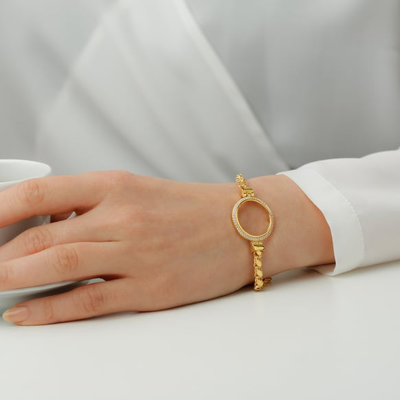 ÇEYREK ALTIN İÇİN PULLU BİLEKLİK | 925 GÜMÜŞ