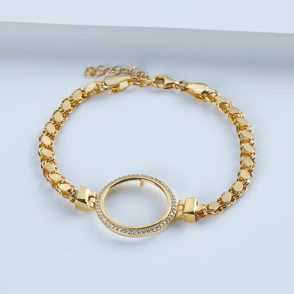 ÇEYREK ALTIN İÇİN PULLU BİLEKLİK | 925 GÜMÜŞ